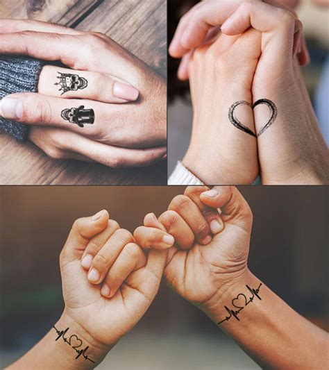 partner tattoos finger|matching couples tattoo designs.